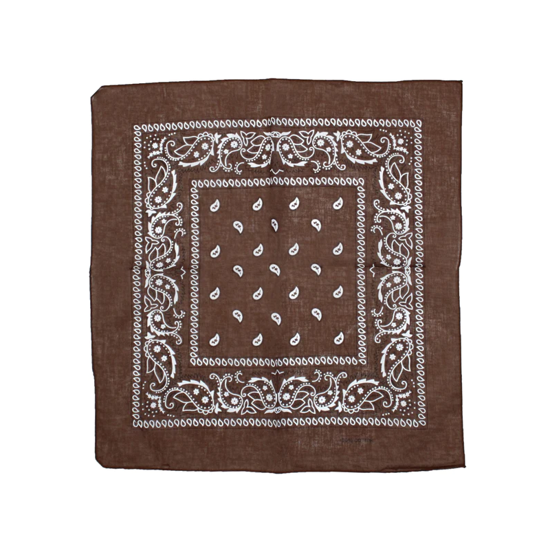 Braunes Paisley-Bandana-Kopftuch