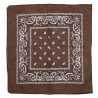 Braunes Paisley-Bandana-Kopftuch