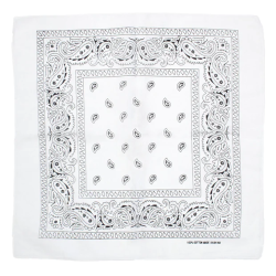 Foulard bandana blanc à...