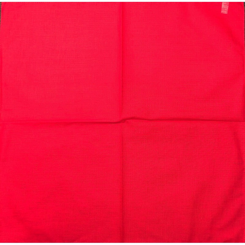 Foulard Bandana Rouge Uni 100% Coton