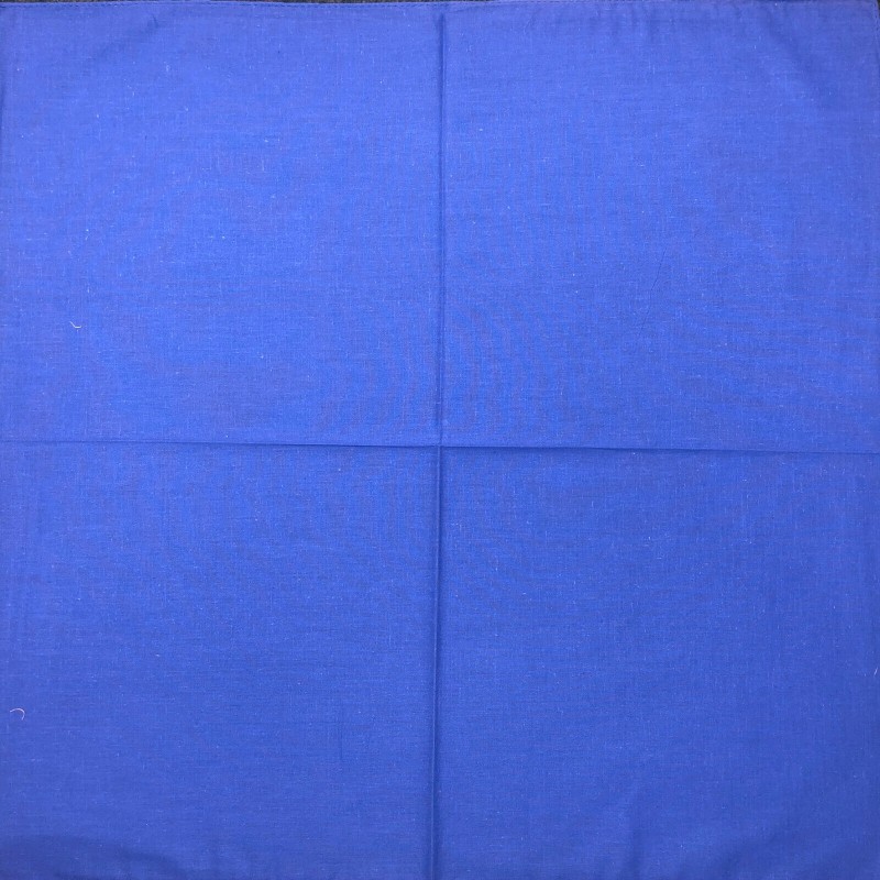 Foulard Bandana Bleu Uni 100% Coton