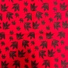 Foulard Bandana Feuille de Marijuana Cannabis Rouge