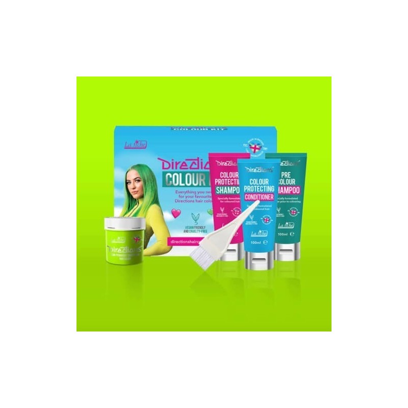 Modo de Empleo Kit de Color de Cabello Verde Fluorescente