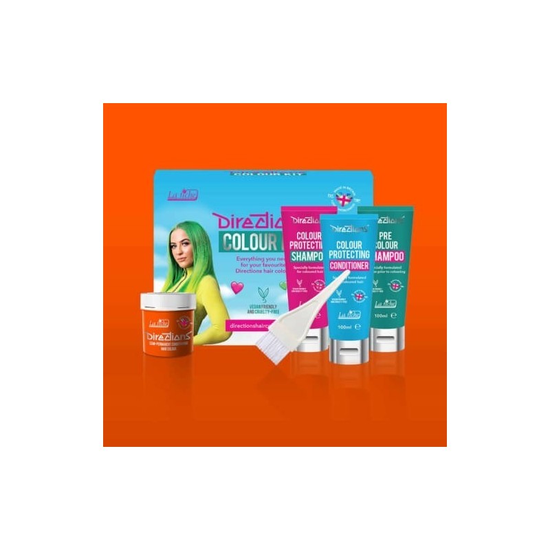 Modo de Empleo Kit de Color de Cabello Naranja Fluorescente