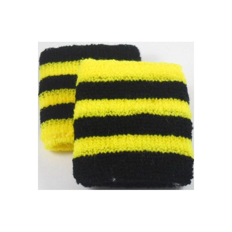 Black and Yellow Striped Sweatband / Armband